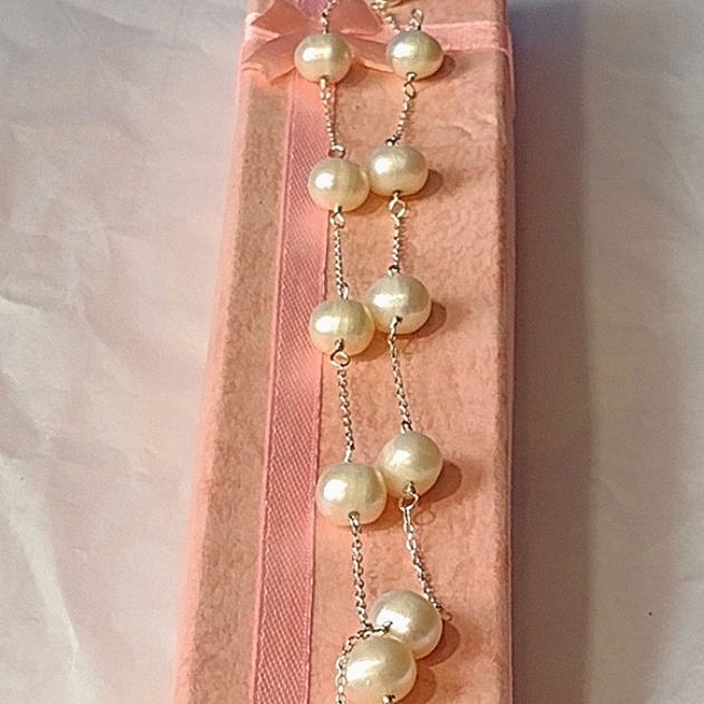 Sterling Silver Strand of South Sea Pearls